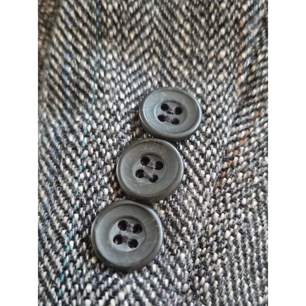 Hagger Imperial Vintage Multi Color 100% Wool Two Button Blazer Sz 46L - Picture 9 of 15